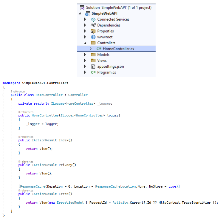 ASP.NET MVC default home controller.